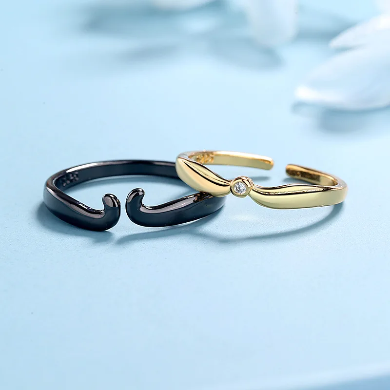 Sea And Whale Couple Rings Jewelry Adjustable Open For Lovers Women Men Lady Girls Boys Birthday Valentine's Day Gift | Украшения и