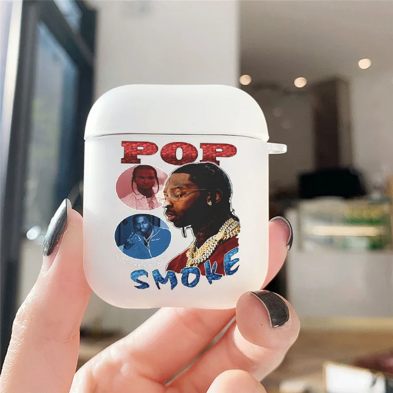 Раппер Поп Смоук DIY Роскошный Белый Матовый Мягкий Чехол Для Наушников Apple AirPods Аксессуары AirPods pro on.