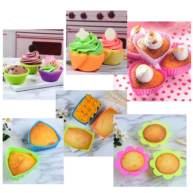 6 шт. силиконовая форма для кексов | Дом и сад
