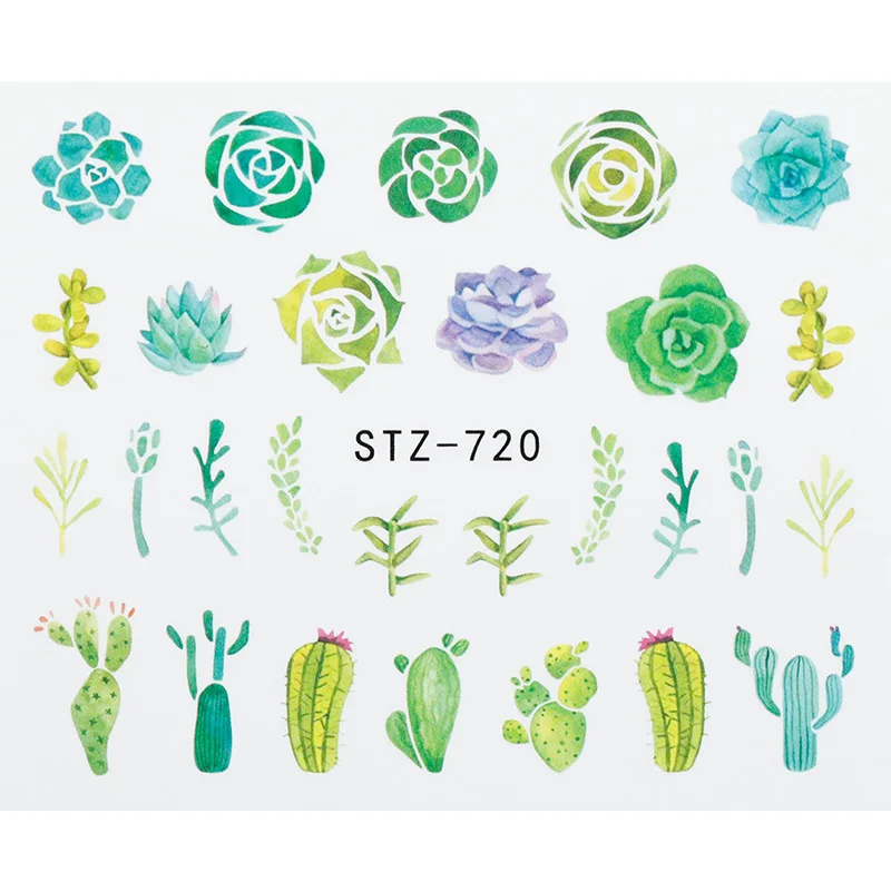 1 шт наклейки на ногти цветок лист дерево киви Зеленый ногтей слайдер искусство