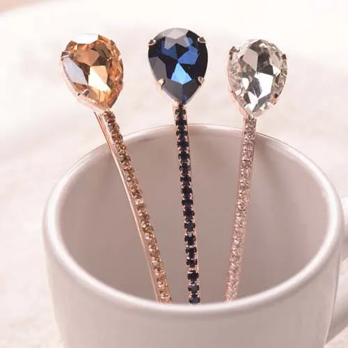 (2 шт./лот) необычная заколка для волос с кристаллами Стразы микс женских