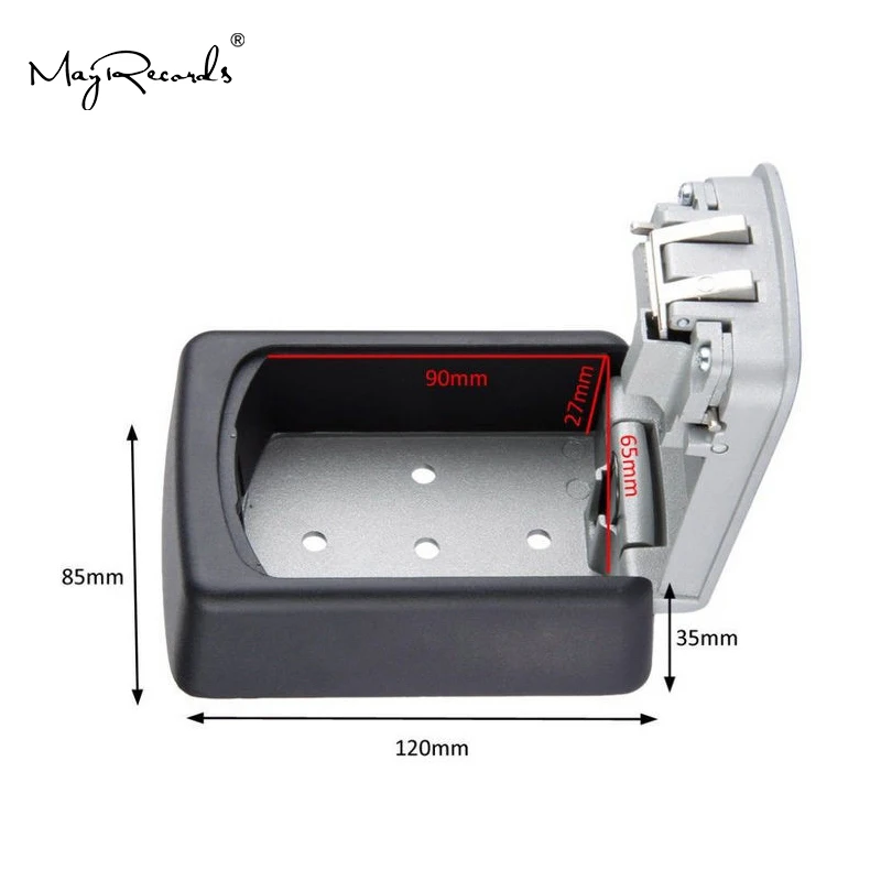 Маленький Металлический секретный сейф ящик для хранения ключей Коробки с 4