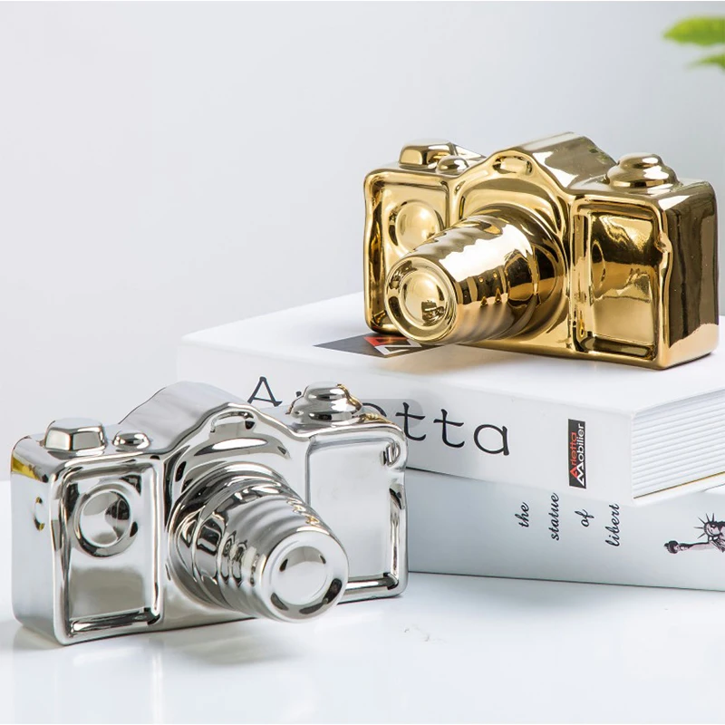 

Фотоаппарат WU CHEN LONG, в скандинавском стиле, с абстрактным рисунком, роскошная фигурка, керамика, украшение для дома, аксессуары для гостиной R3814