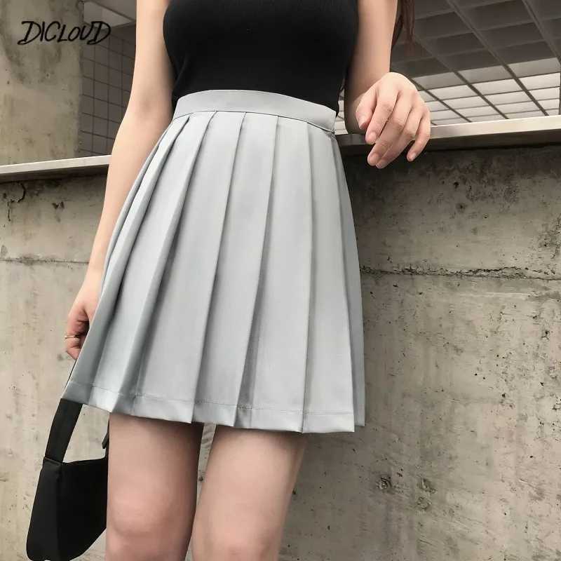 Женская плиссированная юбка с завышенной талией Милая Мини Юбка для танцев