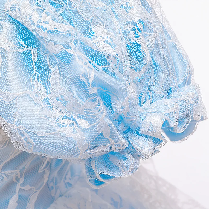 Baby Princess Dress Christmas Party Halloween Cosplay Costume Kids Lace Puff Sleeve Dresses for Girls Wedding | Детская одежда и