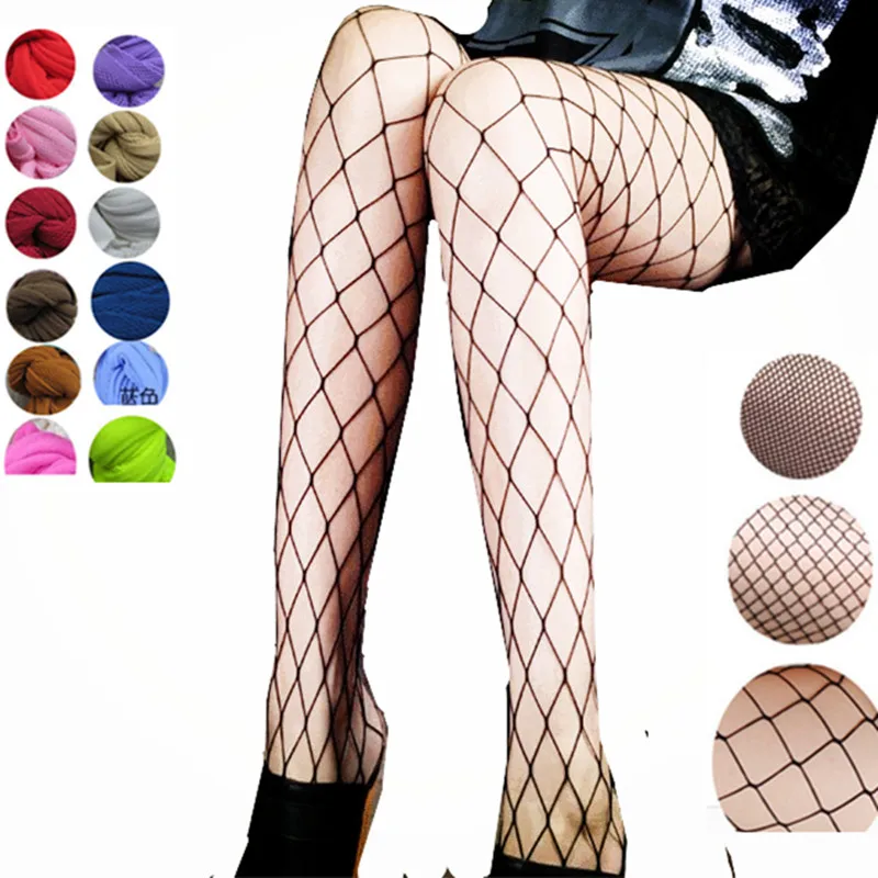 

Plus Size Hollow Out Sexy Pantyhose Black Women Tights Stocking Fishnet Stockings Club Party Hosiery Calcetines Female Mesh