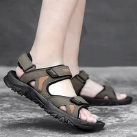 2021 new mens sandals leather sandals for men outdoor walking mens summer sandals comfortable men shoes big size 39 48
