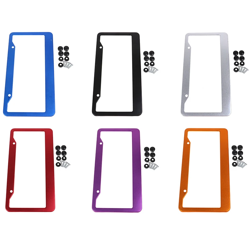 

Universal Aluminum Alloy US Car License Plate Frame Cover Auto Accessory Waterproof Number Plate Holder Car Decoration New