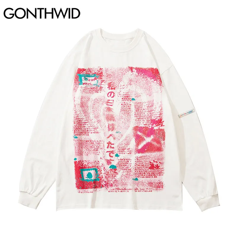 Футболки FPACE в стиле Харадзюку уличная одежда граффити стиль ретро готические