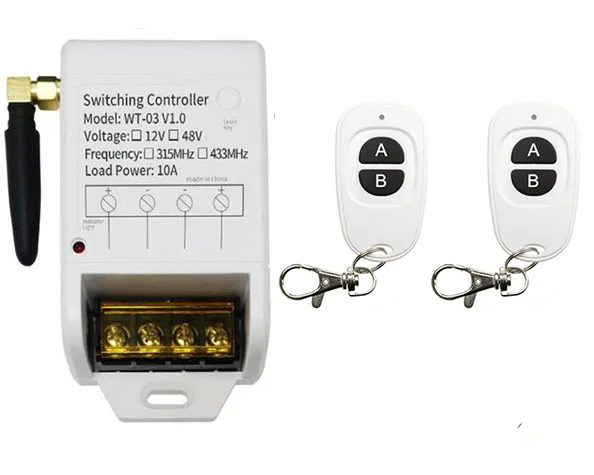 DC12V-48V 1CH RF беспроводной переключатель релейный приемник пульты дистанционного