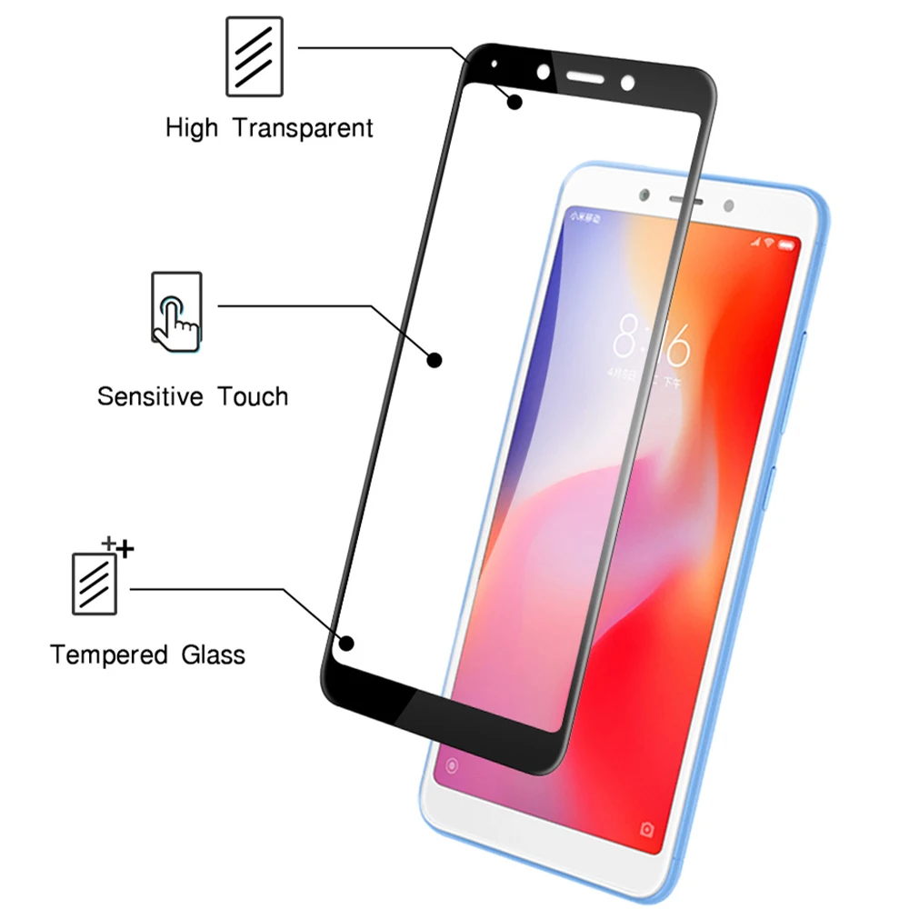 Protective Glass On Ksiomi Redmi 6A Note 6 Pro Screen Protector For Xiaomi Readmi A6 Note6 6Pro A Safety Verre Xiomi Tremp Glas | Мобильные