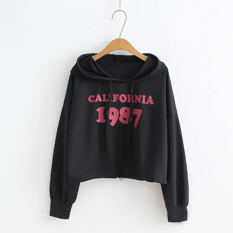 2019 г. Karajuku BF женский укороченный топ Калифорния 1987 модная уличная одежда много