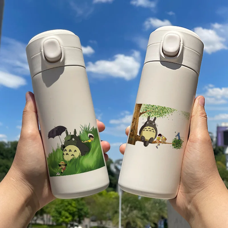 

350 / 450ml Totoro Thermos Stainless Steel 304 Anime Theme Thermos Cup Outdoor Tools