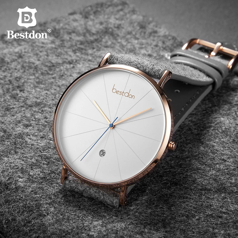 Часы наручные Bestdon Мужские кварцевые простые брендовые Роскошные