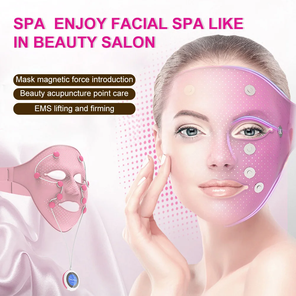 

Electric EMS Vibration Face Beauty Massager Full Face Cover Anti-wrinkle Face Lifting Chin Cheek Cream Absoption Instrument