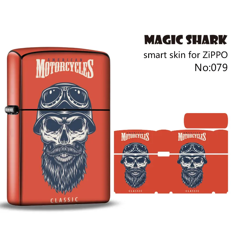 Ультратонкий ПВХ-чехол Magic Shark с черепом и кристаллом Zippo для зажигалки | Мобильные