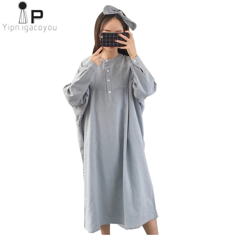 Женская ночная сорочка 2020 весна лето новая свободная Хлопковая пижама большого