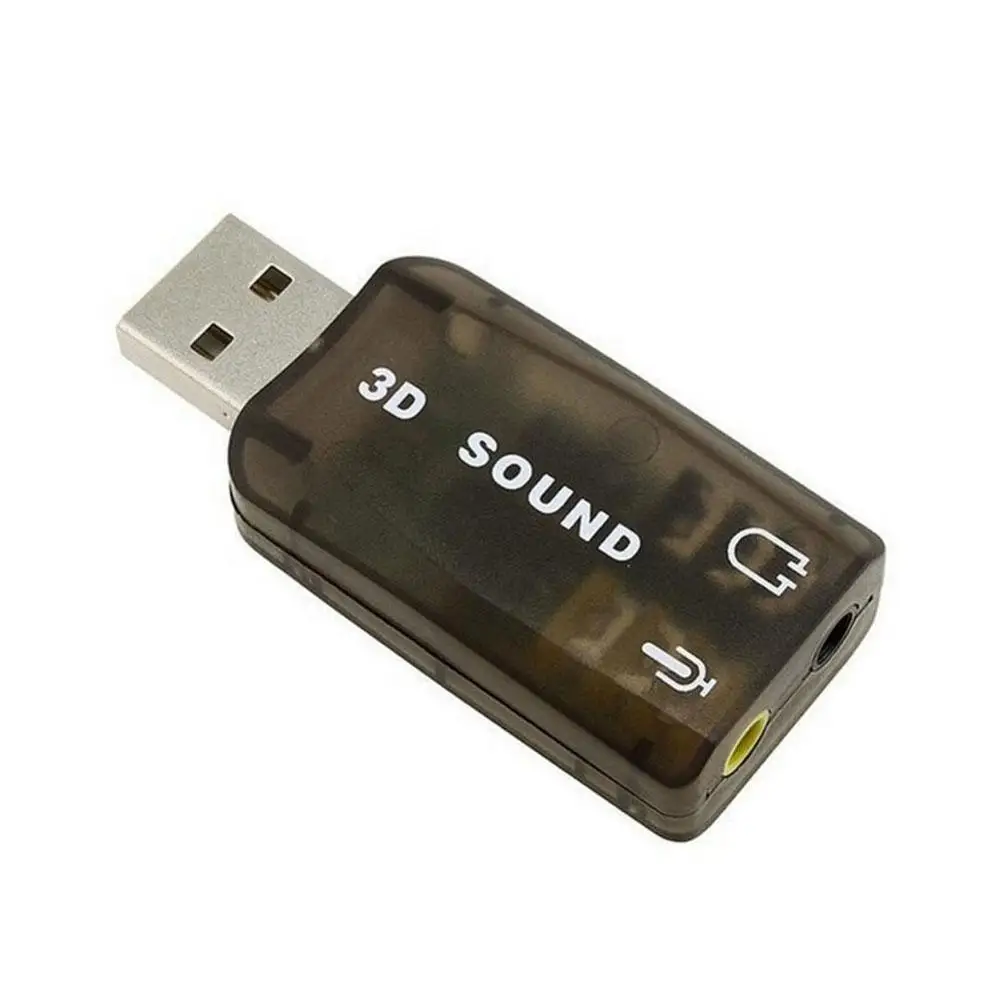 Высокое качество адаптер аудио 3D Звуковая карта 5 1 USB к 3 мм Микрофон Разъем для