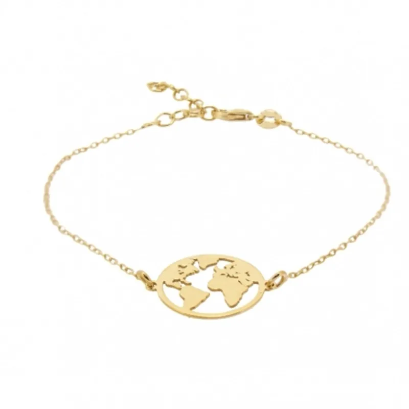 

New Fashion World Map Necklace Double Layer Golden Silver Color Necklace Bohemian Round Design Collar Jewelry Gift For Friend