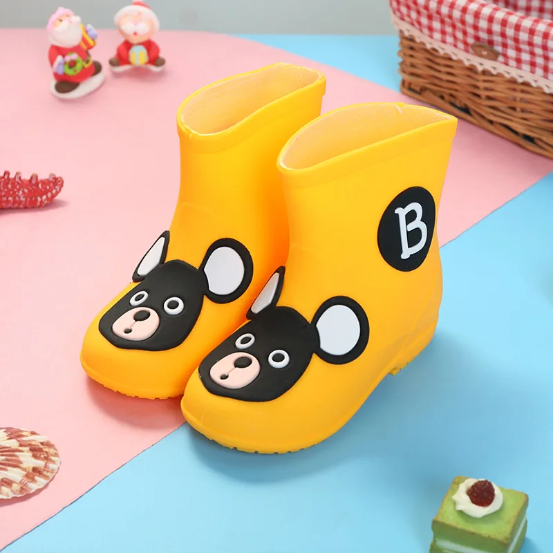 

Children's Rain Boots4-9years Old Waterproof Four Seasons Water Shoes Students High Boots Rain Boots Kids Non-slip Rubber Shoes