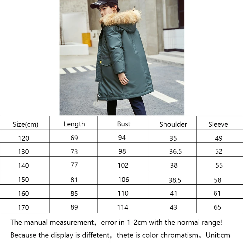 2019 Winter Boy Down Jacket Warm Hooded Children's Clothing Set Long Fur Collar Baby Clothes kids Outerwear | Спорт и