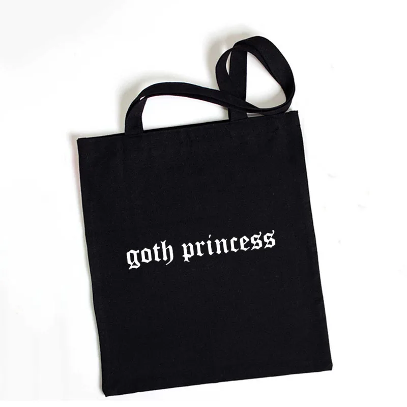 

Eco Reusable Girls Fashion Handbag Black Ladies Shopper Bags Canvas Tote Bag Harajuku Tumblr Graphic Shopping Bag