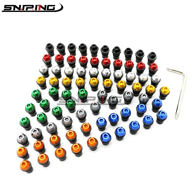 Болты для ветрового стекла мотоцикла 5 мм 10 шт. винты крепежные гайки Suzuki GSXR 600 750