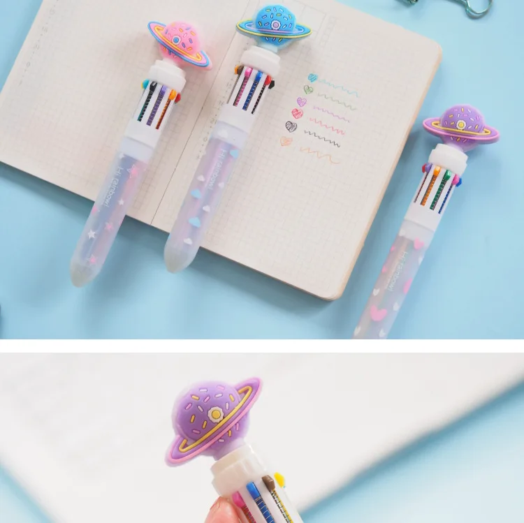 Candy Planet Моделирование 10 цветов массивная Шариковая ручка для школы офиса поставка подарок канцелярские принадлежности Papelaria Escolar