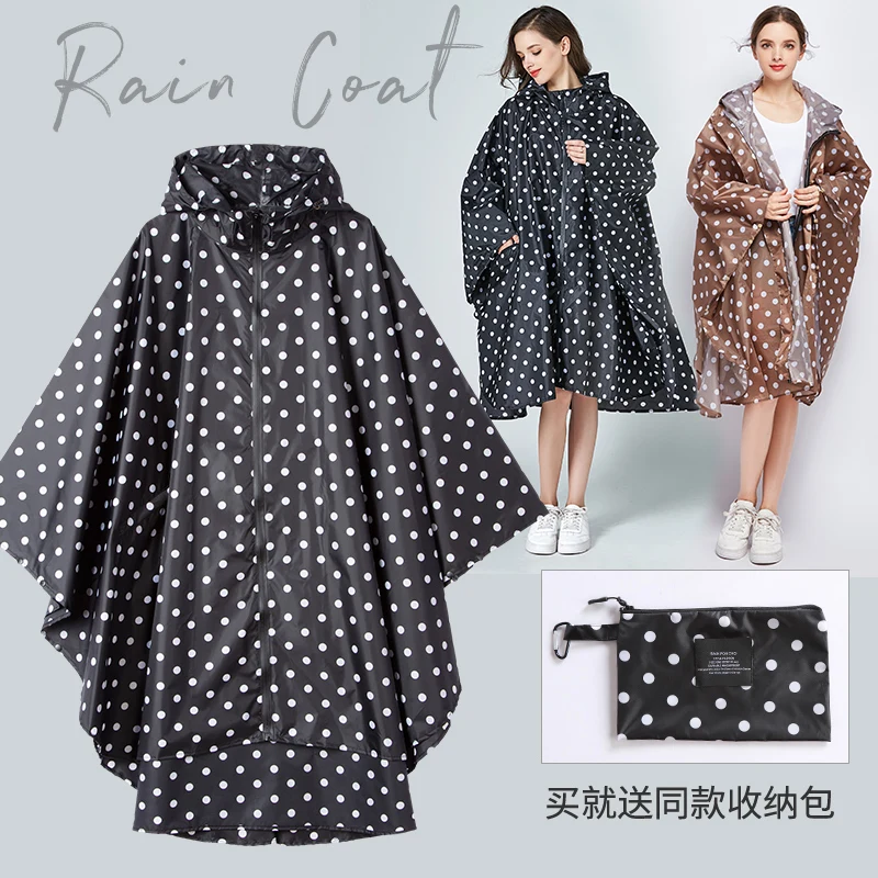 Модный водонепроницаемый длинный дождевик Женский для туризма походов