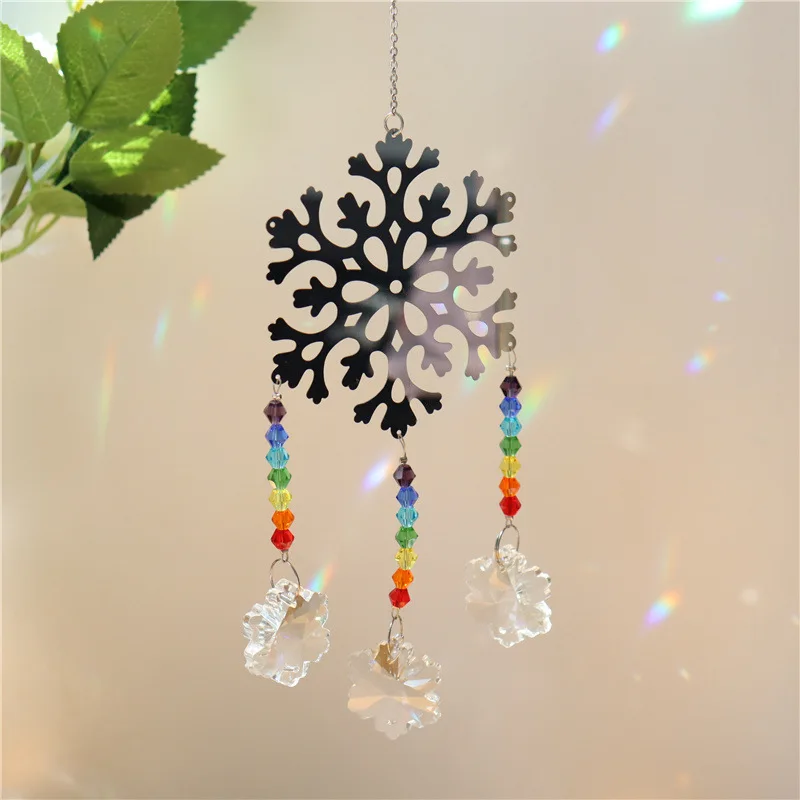 

Angel Christmas Tree Crystal Glass Suncatcher Prism Ornament Colorful Pendant For Home Garden Car Hanging Decoration Craft Gifts