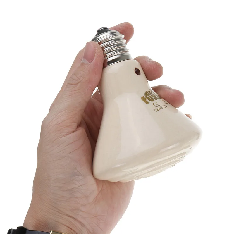 

Smuxi 25W/50W/75W/100W/150W Heating Light Diameter 105mm Ceramic Emitter Heated Pet Appliances Reptile Heat Lamp AC 220V