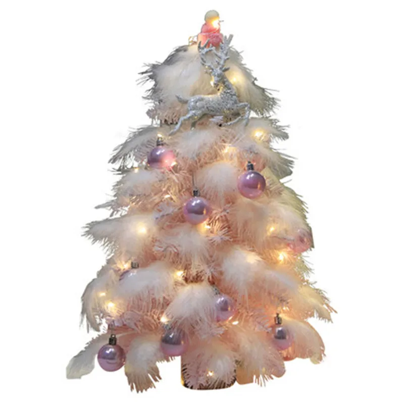 Рождественская мини-елка украшения елка деревья деревянная светодиодная