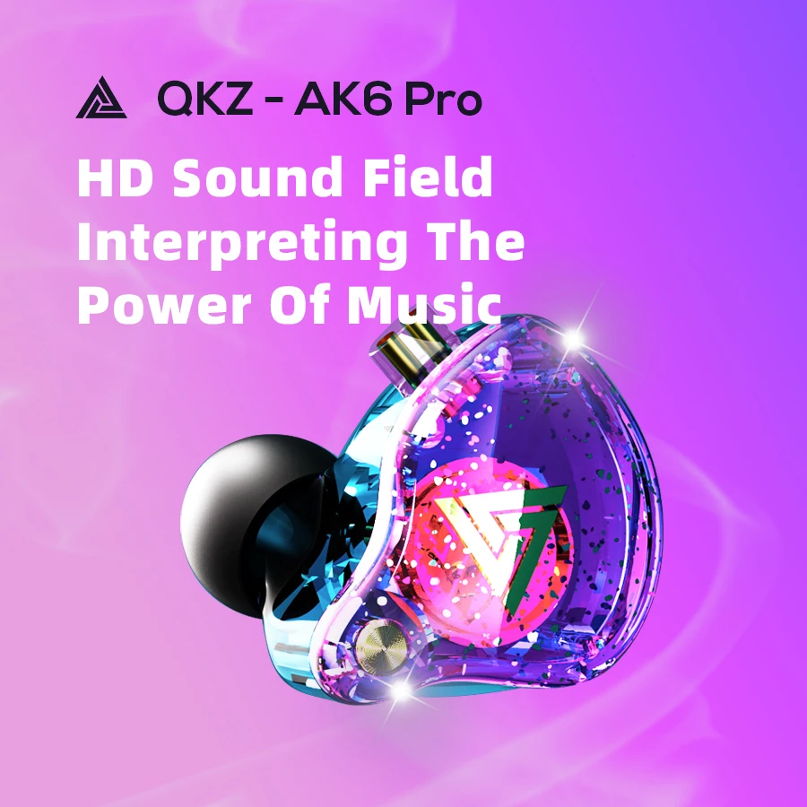 QKZ AK6 Pro EDX 1DD динамические наушники HIFI бас наушники-вкладыши монитор Спортивная