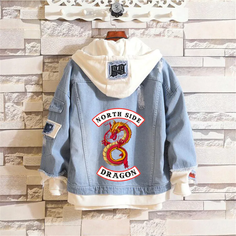 

New Riverdale Denim Jacket South Side Serpents Streetwear Fashion Spring Jean Women Jacket Cool Harajuku Denim Clothing Female
