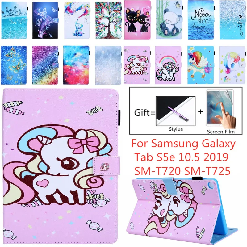 Кожаный чехол для Samsung Galaxy Tab S5e 10 5 дюйма фотосессия 2019 T720 T725 умная подставка Чехол