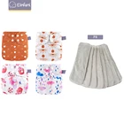 Elinfant, 4 шт., подгузники с 8 абсорбентами, моющиеся подгузники, регулируемые Детские многоразовые подгузники