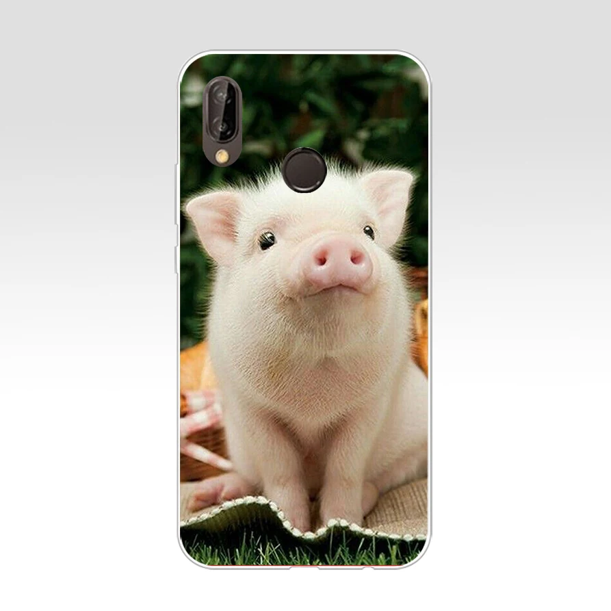 28AA милый маленький розовый питомец свинья роскошный Силиконовый ТПУ защитный