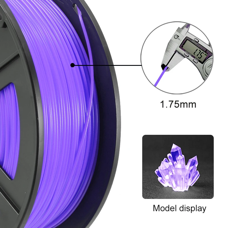 KAIGE PETG 3D Filament 1.75mm 1KG Printer Consumables 100% No Bubble Non-toxic Tolerance +/-0.02mm For DIY 3D Printing PETG