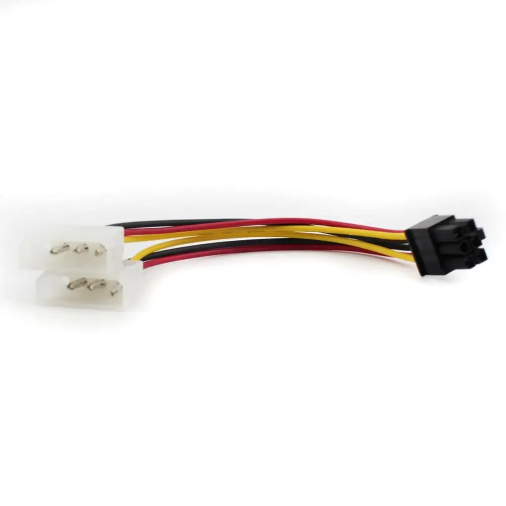 New Dual 4 Pin Male Molex IDE to 6 Female PCI-E Y Power Cable pin connector PCI express power adapter | Компьютеры и офис