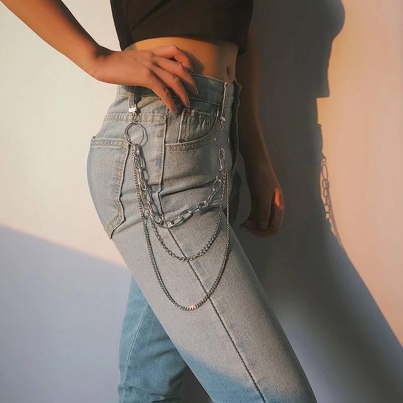 

Three Layer U Shape Waist Chain Women Metal Waist Chains Belt Chain On Jeans Fashion Personality Classic Trouser Chains Jewelry