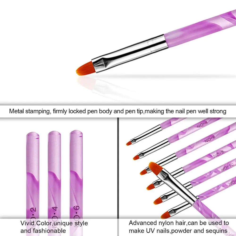 7 шт. кисти для маникюра с УФ-гелем | Красота и здоровье
