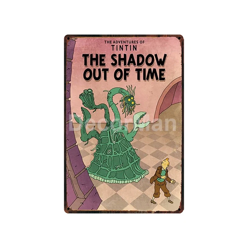 [DecorMan] TINTIN adventures мультфильм жестяная вывеска на заказ росписи картины Бар Декор LT-1828 - Цвет: XR1166