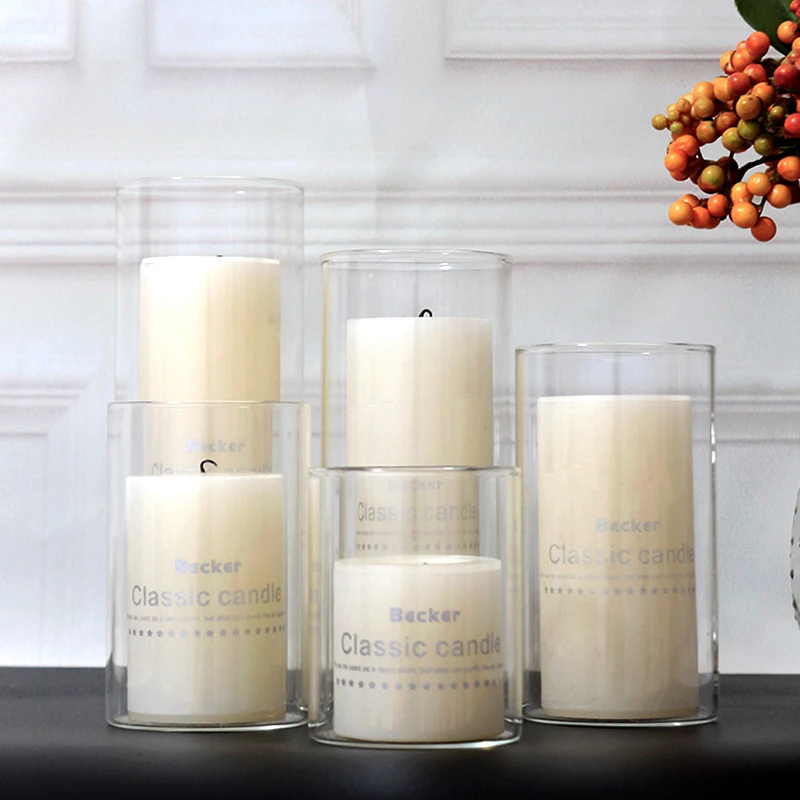 Предметы домашнего интерьера стеклянные искусственные подсвечники