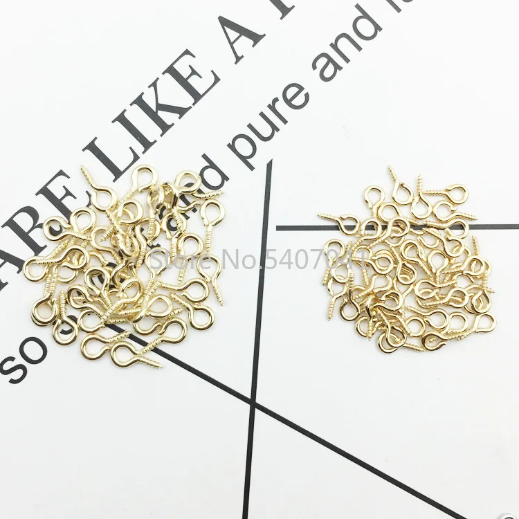 100 шт./лот золотистые/Серебристые гвозди ювелирные аксессуары модный сплав