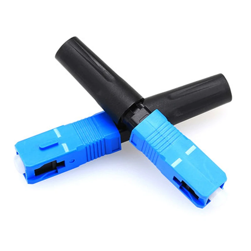 Free shipping 100pcs/lot ≤0.3dB 8802-TLC/3 60mm SC UPC ZF single-mode FTTH Fiber Optic SM Fast Connector SC/UPC Quick-Connector