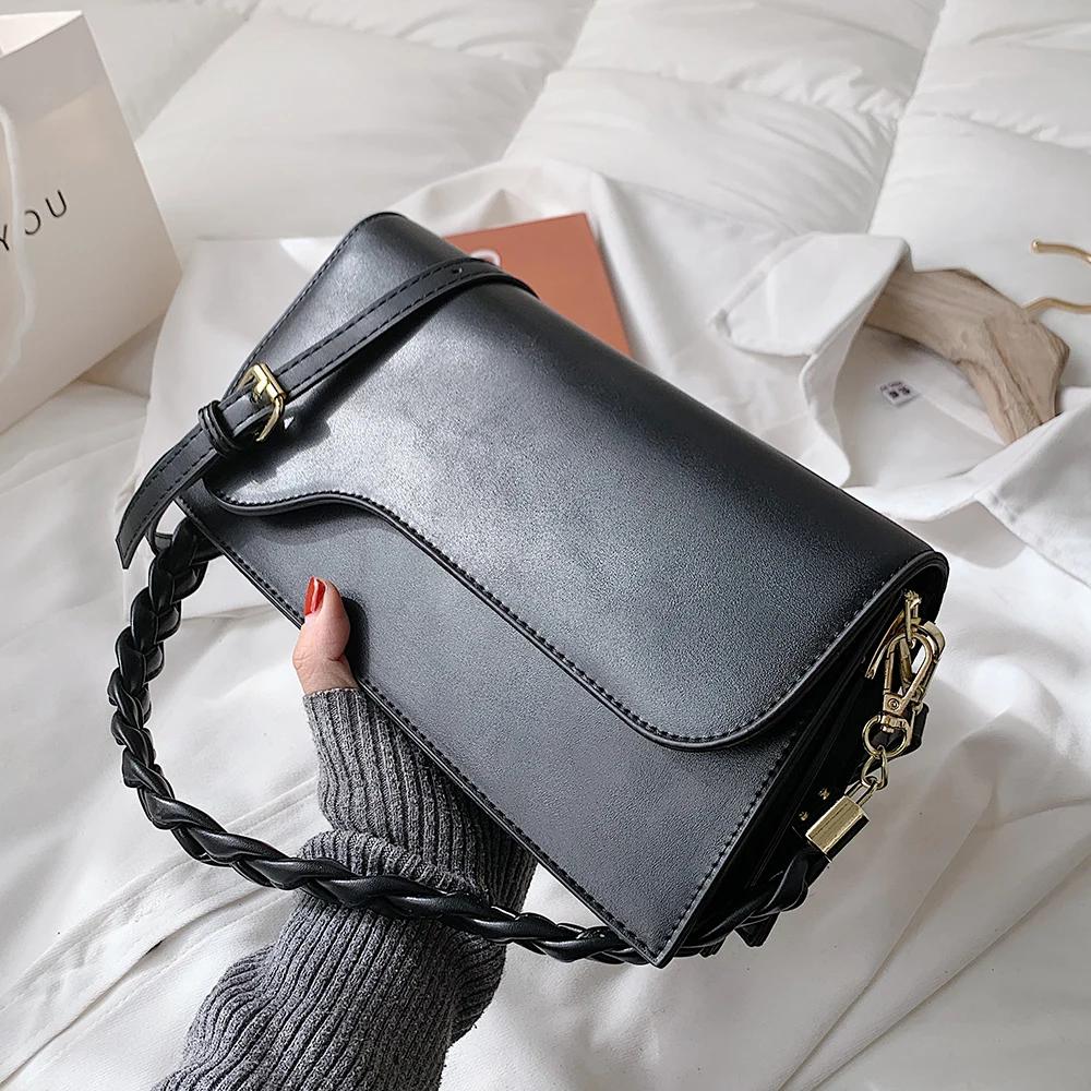 

Women PU Leather Small Crossbody Bag Simple Style Elegant Tote Travel Shoulder Bag 2021