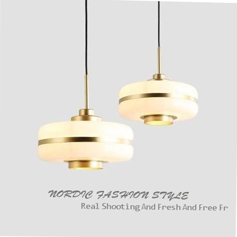 Люстра из скандинавского стекла круглая лампа для учебы креативная личность