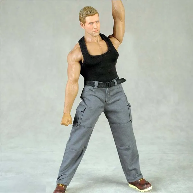 

Du Niang In Stock 1/6 Soldier CC020 m34 at030 Muscle Combat Pants Overalls for 12" Action Figure DIY