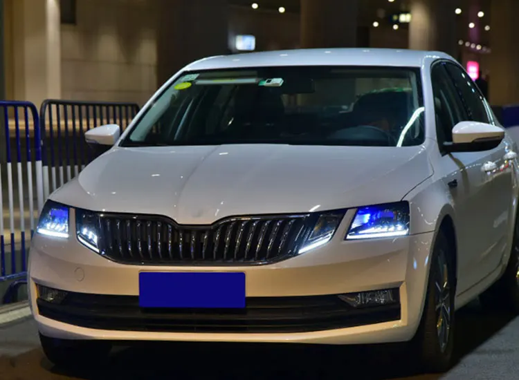 2 шт. автомобильный стиль светодиодный фары для Skoda Octavia для Octavia Головной фонарь светодиодный DRL Объектив двойной луч H7 HID Xenon bi xenon объектив