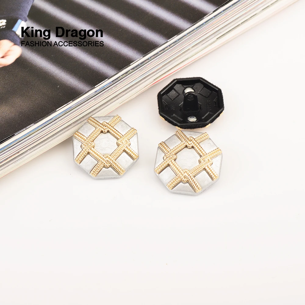 Новое поступление золотая металлическая черная пуговица для костюма женская